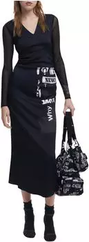 Desigual Langes Kleid (25WWVW26) schwarz