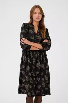 Kaffe KAEverly Kleid schwarz/geblümt