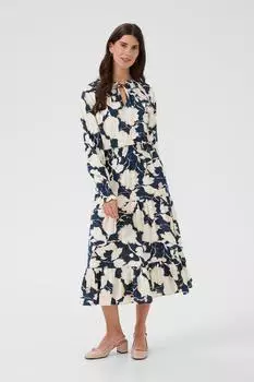 Cream CRLucca Kleid loose fit navy/weiß