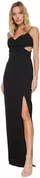 Trendyol Detailed Evening Formal Night Out Dress (TPRSS19UT0124) schwarz