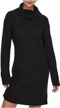 Jacqueline de Yong JDYBigum Strickkleid mit Rollkragen (15328357) schwarz