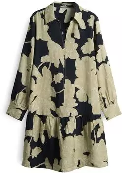 Opus WEMMY Analogue Printkleid dunkelblau/beige
