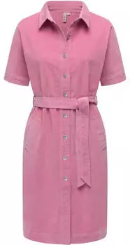 Ragwear Rozyna Cordy YOUMODO Kordkleid mit Hemdkragen rosa