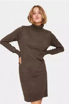 Saint Tropez Kleid Gerade Passform (5714347503593) major brown melange