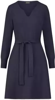 APART Strickkleid mit V-Ausschnitt nachtblau