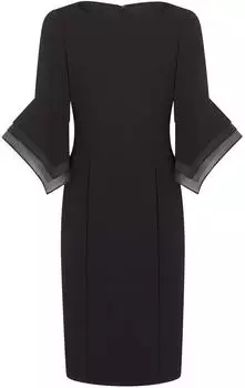Adrianna Papell Knit Crepe Tiered Sleeve Kleid schwarz