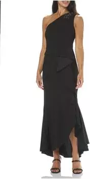 Adrianna Papell Strickkleid aus Krepp mit Perlen (AD5E210752) schwarz