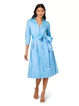 Adrianna Papell Taffeta Midi Kleid (AP1E212059) bluebell