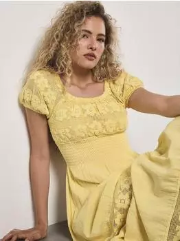 Apricot Maxikleid gelb