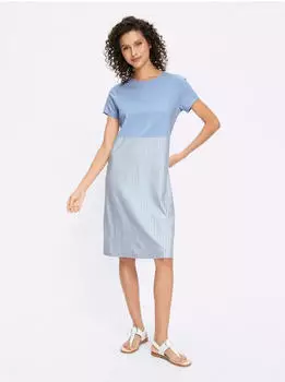 Heine Jersey Kleid (23107204) eisblau/ecru/gestreift