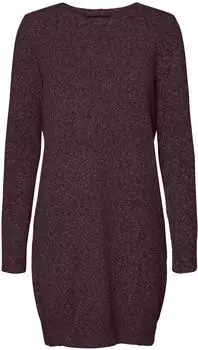 Vero Moda VMDOFFY LS O-Neck Dress GA NOOS 10215523 winetasting schwarz melange