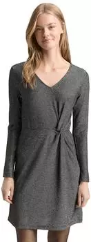 Tom Tailor Denim Minikleid mit Knotendetail (1049518) schwarz glitter