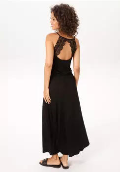 Aniston Sommerkleid mit Häkelspitze schwarz