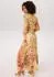 Aniston Wickelkleid mit Batikblüten gelb/apricot/rosa/moosgrün/orange/oliv/braun/marine/weiß/beere/taupe