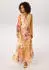 Aniston Wickelkleid mit Batikblüten gelb/apricot/rosa/moosgrün/orange/oliv/braun/marine/weiß/beere/taupe