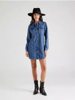 Noisy May Denim Kleid Regular Fit blue denim