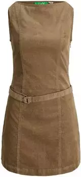 JJXX Cord Kleid mit U-Boot-Ausschnitt beige