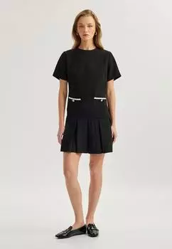 Koton A-Linien-Kleid Mini Länge A Form schwarz/weiß