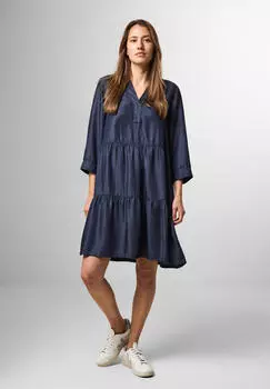 Cecil Midikleid knielang dunkelblau wash