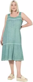 Ulla Popken Kleid mit Knopfverschluss (839287) grün