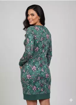 Ragwear Menita O Sweatkleid mit veganer 3-Knopf-Applikation (29778121) gr&uuml;n