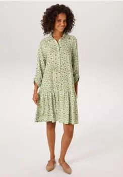 Aniston Sommerkleid mit Blumenmuster (41876054) kastanienbraun/kiwi/wei&szlig;