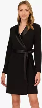 Adrianna Papell Knielanges Cocktailkleid in Wickel-Optik (AP1D104560) schwarz