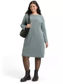 Tom Tailor Minikleid mit Stretchanteil schwarz moss wave structure