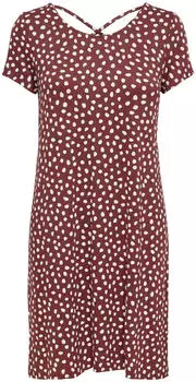 Only Onlbera Back Lace Up S/s Dress Jrs Noos (15131237) henna