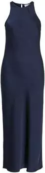 Vila Ravenna Satin-Midikleid mit Spaghettiträger (14111747) navy blazer