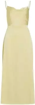 Vila Ravenna Satin-Midikleid mit Spaghettiträger (VIL9be9036000004) pastellgelb