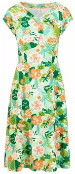 blutsgeschwister Nouvelle Vague Sommerkleid Enganliegend (M001251-410-01548) hibiscus feeling