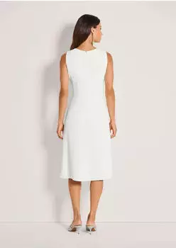 Madeleine Elegantes Stretchkleid in Wickel-Optik (99074718) wollweiß