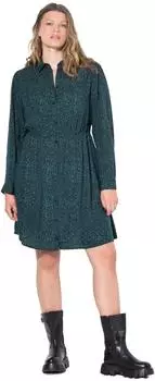 Studio Untold Oversized Strickkleid mit Rüschenärmeln (843464) mitternachtsgrün
