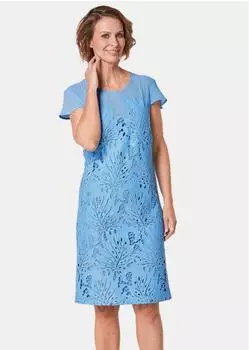 GOLDNER Kleid mit feinem Chiffonjäckchen riviera