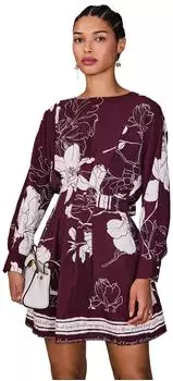 Next Fashion Robe Dress Regular Fit cyclam/weiß