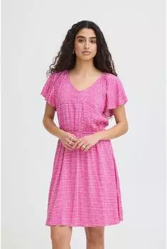 ICHI IHAYA Jersekleid Regular Fit pink/weiß