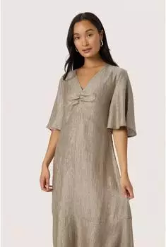 Soaked in Luxury Emmy Kleid Feminine Fit beige