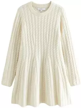 Next Fashion Knit Dress ecru
