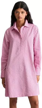 Marc O'Polo Hemdblusenkleid aus Organic Cotton-Lyocell-Mix light pink multi