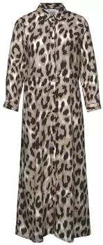 Street One Midi Dress Figure-Hugging Patterned (A144853) timeless beige