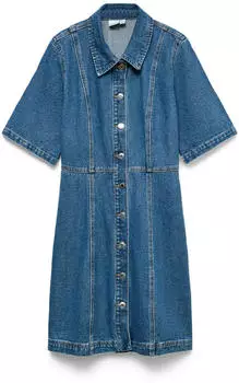 Vero Moda VMDAISY 2/4 Short Denim Dress NOOS (10346217) medium blue denim