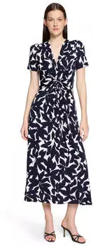 Betty Barclay Midikleid mit Raffung (72394719) dunkelblau/wei&szlig;
