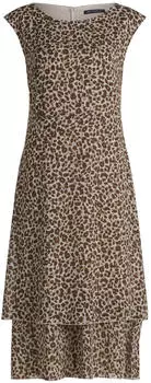 Betty Barclay Chiffonkleid mit Bindeg&uuml;rtel beige/khaki