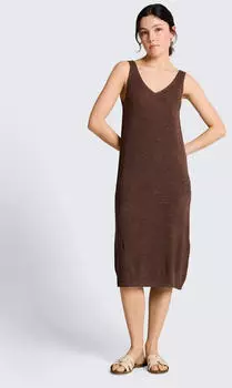 Tom Tailor Denim Strickkleid Loose Fit cool dark brown