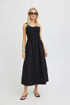 B.Young BYSunnia Midi Kleid 2-in-1 Look Slim Fit (BYO1929001000003) schwarz