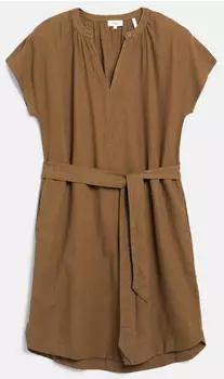 s.Oliver Leinenmix-Kleid mit Eingrifftaschen (2179143) braun