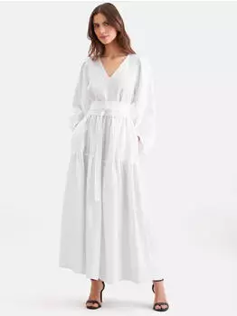 Seidensticker Summer Dress 1/1 Round Neck Uni (96957640) weiß
