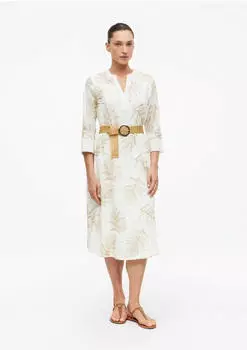 s.Oliver Kleid mit 3/4-Arm und Glitzergarn (2180644) ecru