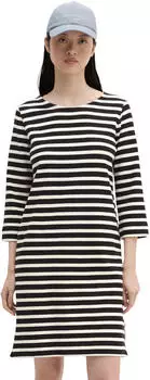 Marc O'Polo Gestreiftes Jerseykleid Loose Fit (18499942) schwarz